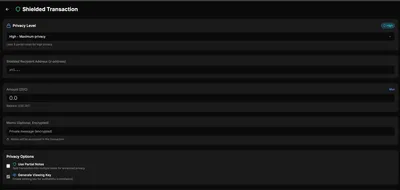 Zephyr Wallet screenshot 2